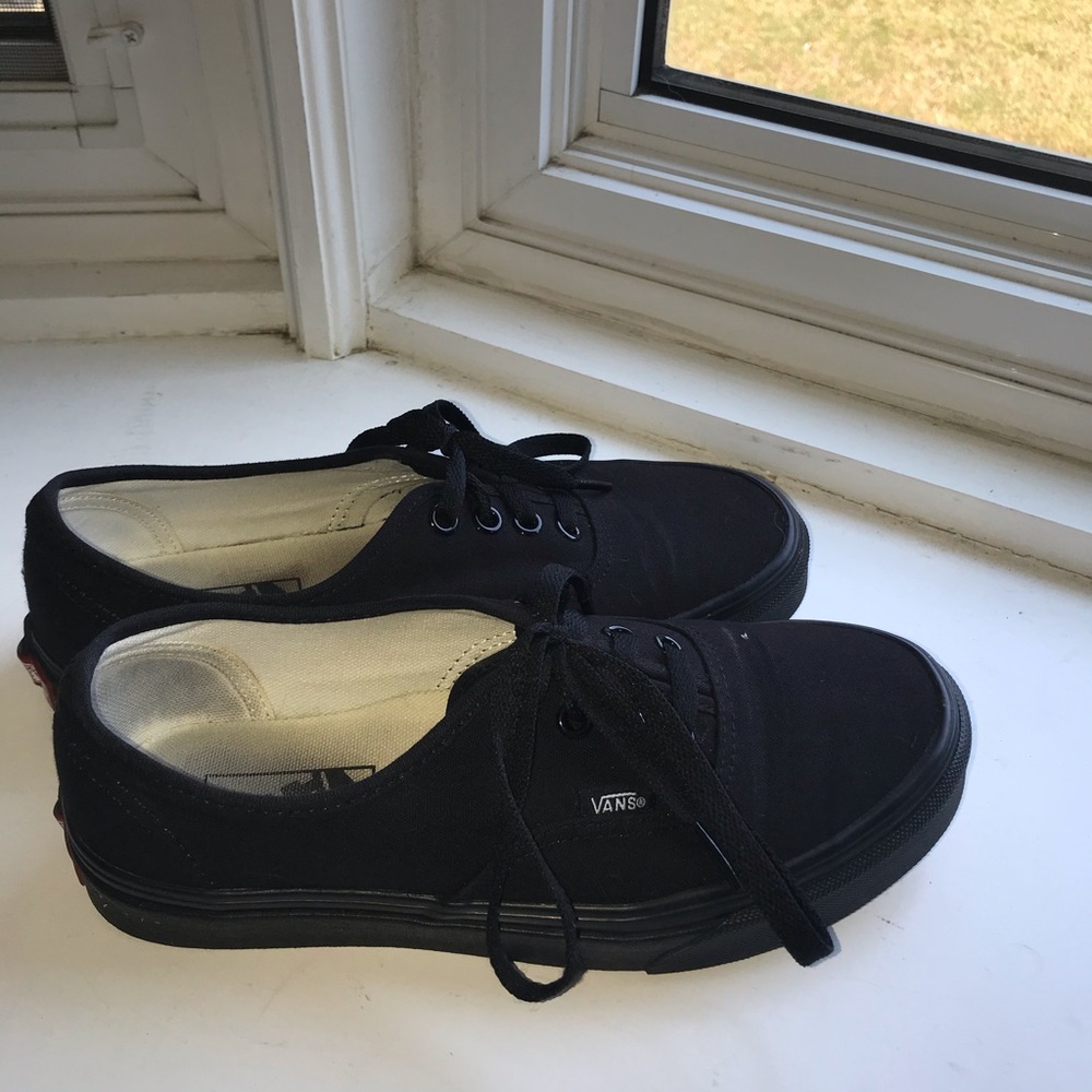Black vans shoes womens